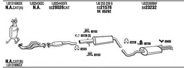 WALKER VWH16512 Система випуску ОГ