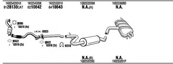 WALKER VWH28232 Система випуску ОГ