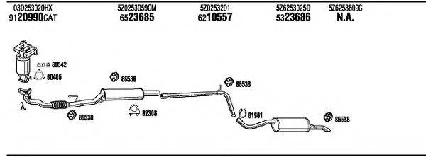 WALKER VWH34981 Система випуску ОГ