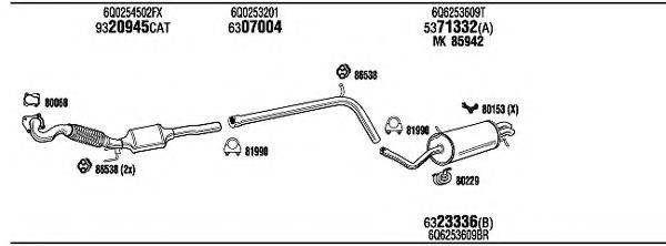 WALKER VWK18605A Система випуску ОГ