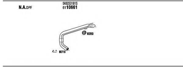 WALKER VWK31340 Система випуску ОГ