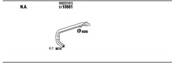 WALKER VWK33030 Система випуску ОГ