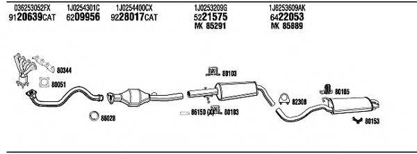 WALKER VWT08799E Система випуску ОГ