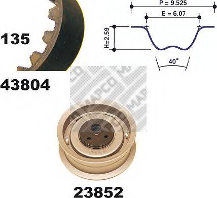 MAPCO 23804 Комплект ременя ГРМ