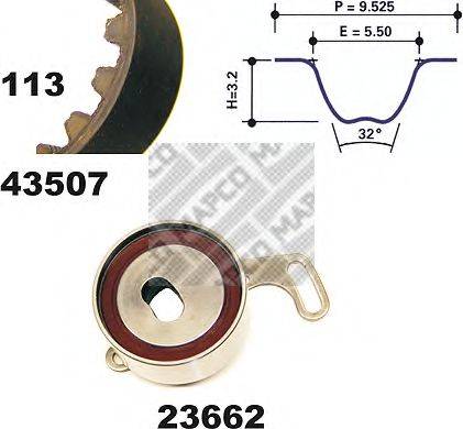 MAPCO 23507 Комплект ременя ГРМ