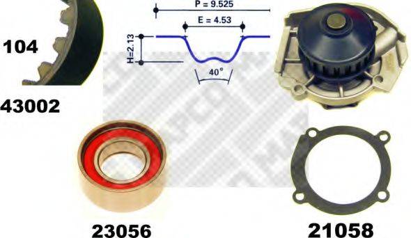 MAPCO 41002 Водяний насос + комплект зубчастого ременя