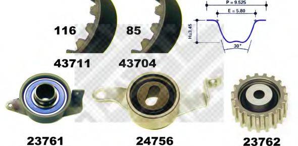 MAPCO 23633 Комплект ременя ГРМ