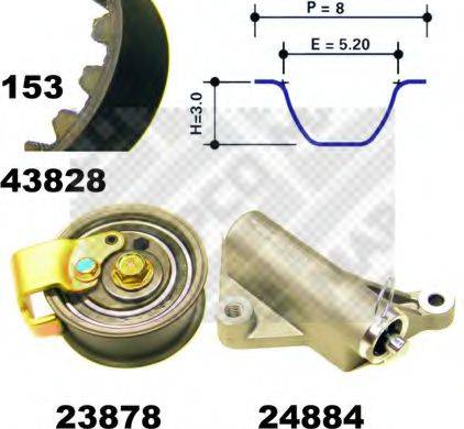 MAPCO 23827 Комплект ременя ГРМ