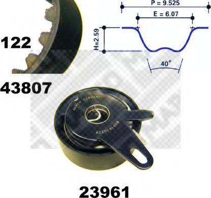 MAPCO 23839 Комплект ременя ГРМ