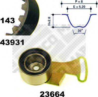 MAPCO 23938 Комплект ременя ГРМ