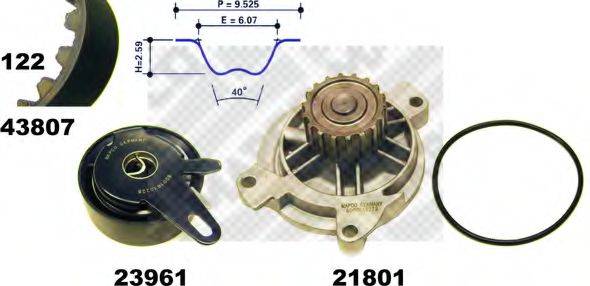 MAPCO 41839 Водяний насос + комплект зубчастого ременя