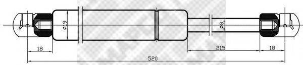 MAPCO 20088 Газова пружина, кришка багажника