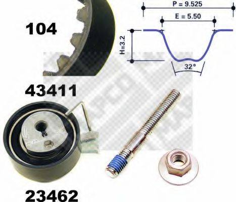 MAPCO 23411 Комплект ременя ГРМ