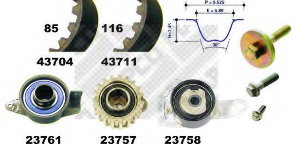 MAPCO 23712 Комплект ременя ГРМ