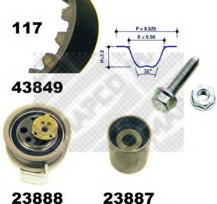 MAPCO 23849 Комплект ременя ГРМ