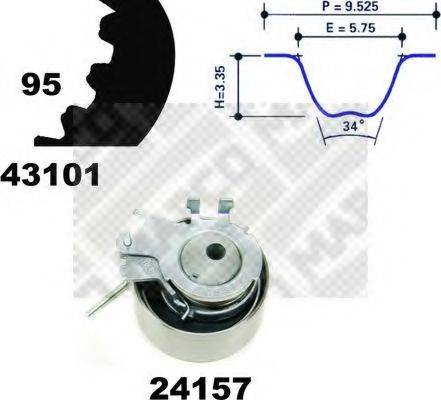 MAPCO 23101 Комплект ременя ГРМ