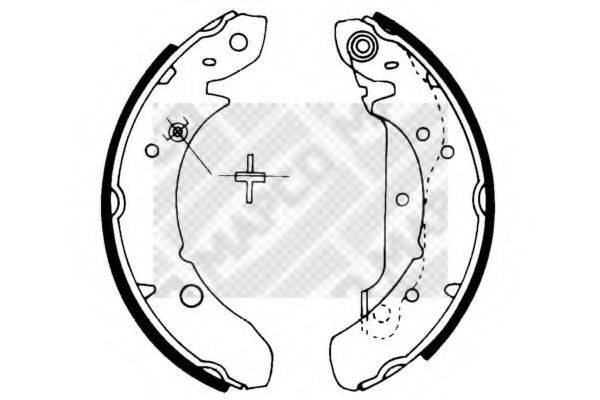 MAPCO 8795 Комплект гальмівних колодок