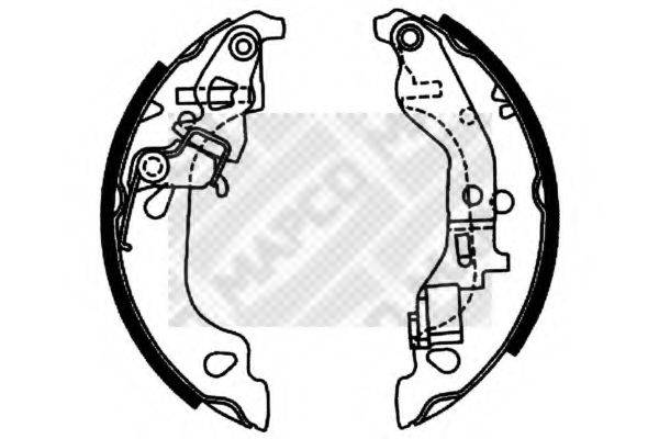 MAPCO 8851 Комплект гальмівних колодок