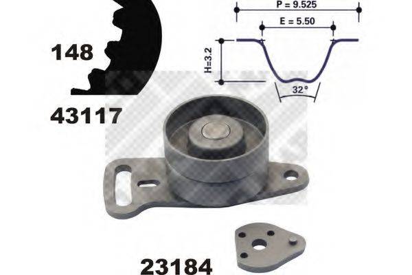 MAPCO 23119 Комплект ременя ГРМ