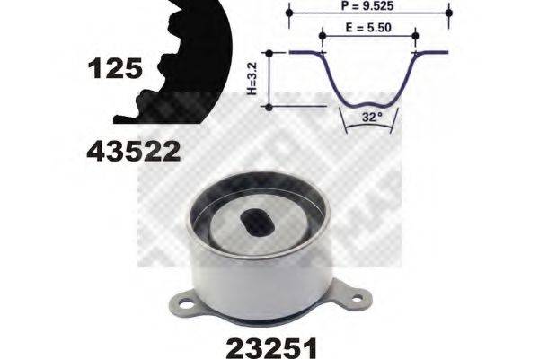 MAPCO 23522 Комплект ременя ГРМ