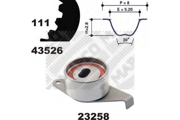 MAPCO 23526 Комплект ременя ГРМ