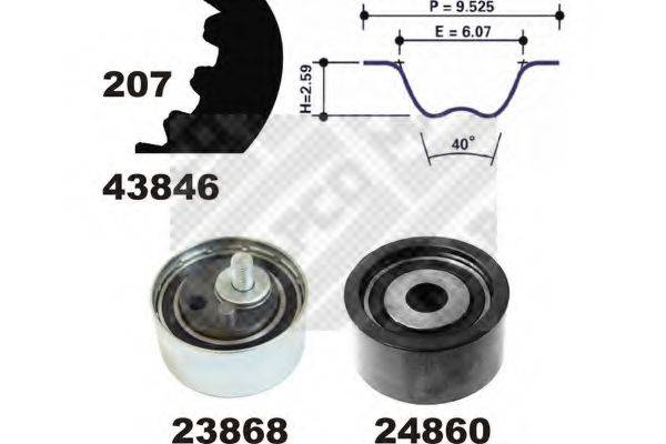 MAPCO 73816 Комплект ременя ГРМ