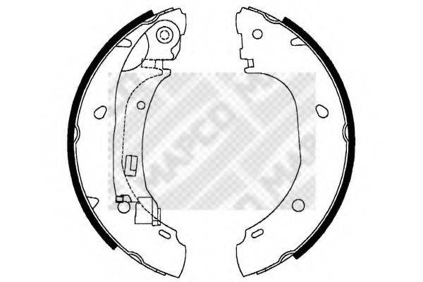 MAPCO 8134 Комплект гальмівних колодок