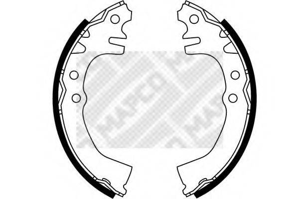 MAPCO 8566 Комплект гальмівних колодок