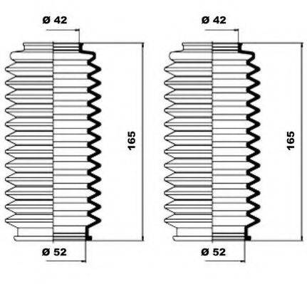 MOOG K150002 Комплект пильника, рульове керування