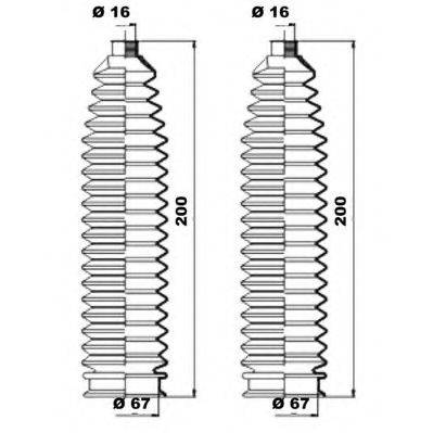 MOOG K150223 Комплект пильника, рульове керування