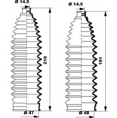 MOOG K150244 Комплект пильника, рульове керування