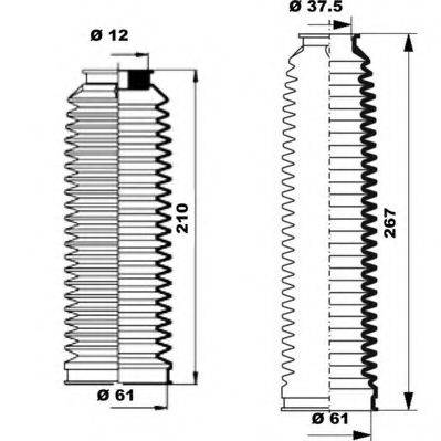 MOOG K150259 Комплект пильника, рульове керування