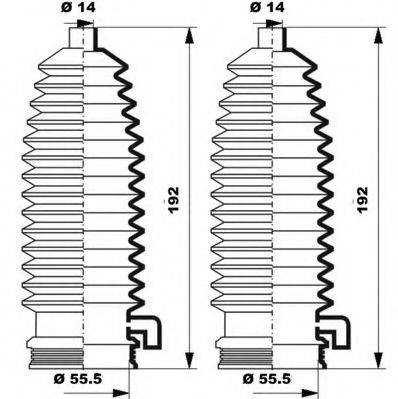 MOOG K150260 Комплект пильника, рульове керування