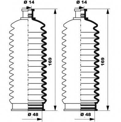 MOOG K150263 Комплект пильника, рульове керування