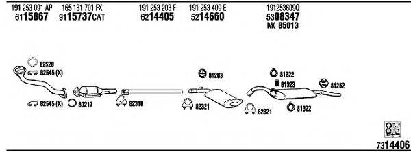 FONOS VW20473B Система випуску ОГ