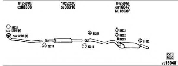 FONOS VW20483A Система випуску ОГ