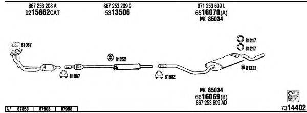 FONOS VW20510B Система випуску ОГ