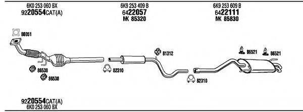 FONOS VW21057 Система випуску ОГ