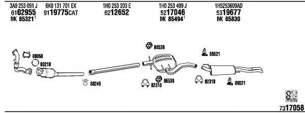 FONOS VW25023 Система випуску ОГ