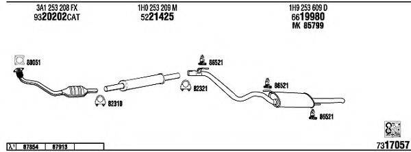 FONOS VW36132 Система випуску ОГ