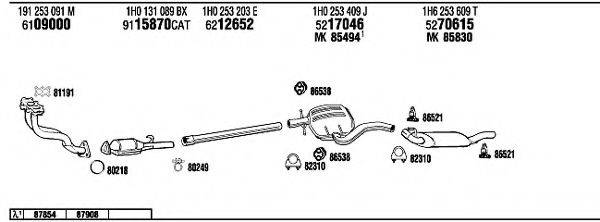 FONOS VW36153 Система випуску ОГ