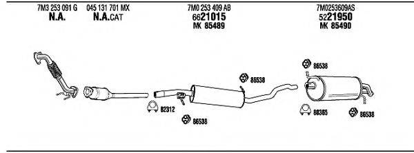 FONOS VW55013 Система випуску ОГ