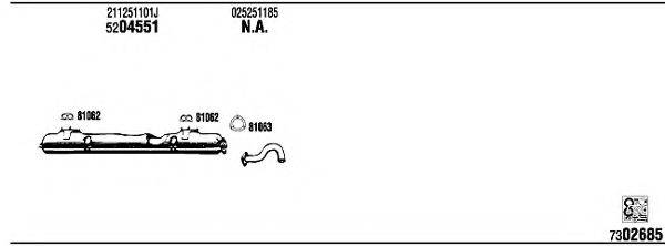 FONOS VW72223 Система випуску ОГ