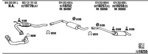 FONOS VW72247 Система випуску ОГ