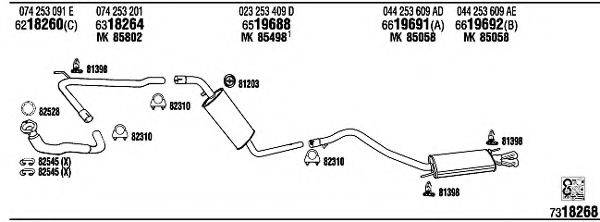 FONOS VW72260 Система випуску ОГ