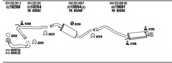 FONOS VW72269 Система випуску ОГ