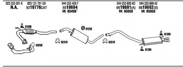 FONOS VW72295 Система випуску ОГ