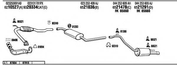 FONOS VW72301 Система випуску ОГ