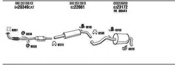 FONOS VWT08972A Система випуску ОГ