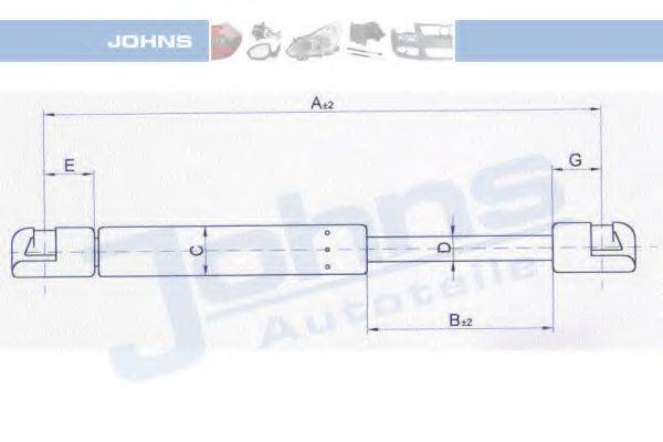 JOHNS 32159597 Газова пружина, кришка багажника